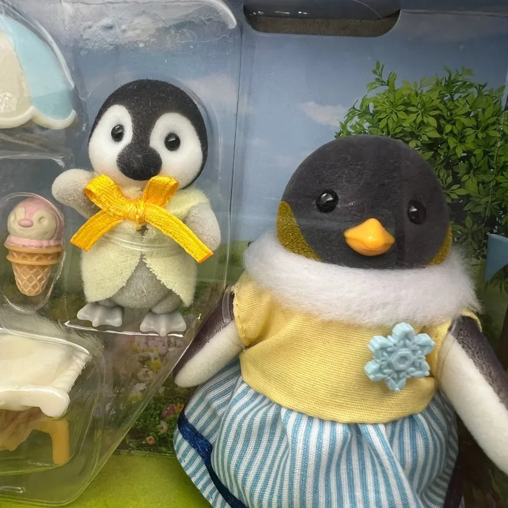 Calico Critters PENGUIN Family Ice Cream Cart Sylvanian Families From Japan FS45 - Picture 10 of 10